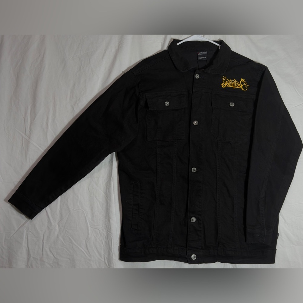 South Pole Black Jacket with White Logo Tag